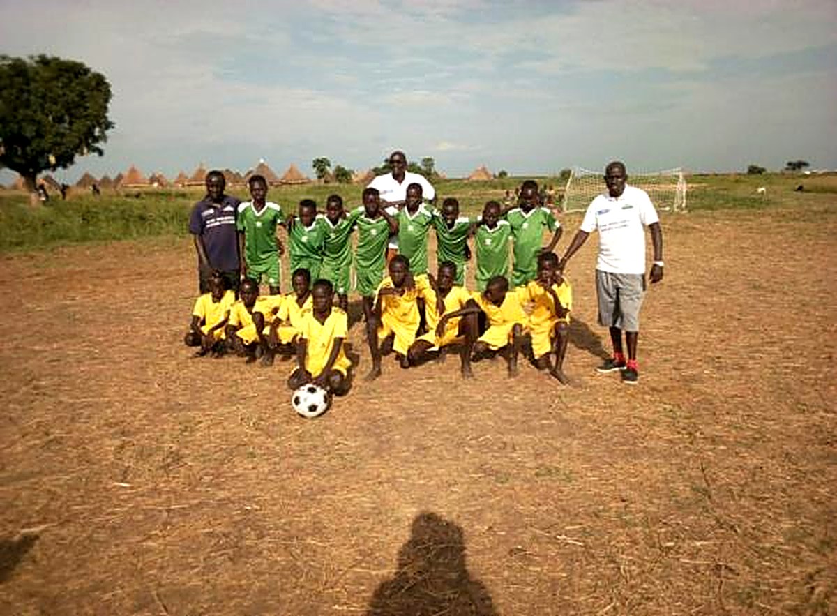 Children in a games competition